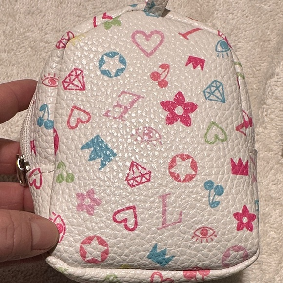 Colorful Patterned Mini Backpack Keychain - Picture 3 of 7